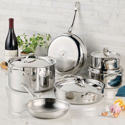Hestan ProBond Luxe Professional Clad Stainless-Steel 10-Piece Cookware Set