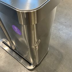 OPEN BOX: simplehuman™ 58-L. Dual Compartment Rectangular Step Can, Brushed Stainless-Steel