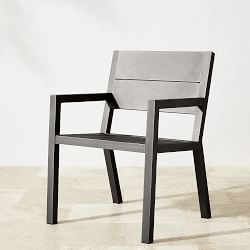 Larnaca Outdoor Slate Grey Metal Dining Armchair