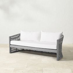 Pasadena Outdoor Metal and Rope Sofa (76")