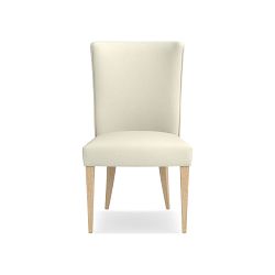OPEN BOX: Trevor Dining Side Chair, Belgian Linen, Oyster, Natural Oak Leg