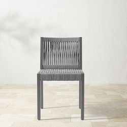 OPEN BOX: Pasadena Metal Dining Side Chair, Grey Rope