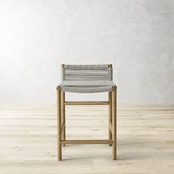 OPEN BOX: Cambria Counter Stool, Heritage Grey, Grey Rope
