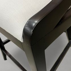 OPEN BOX: Piedmont Counter &amp; Bar Stool, White, Ebony Leg