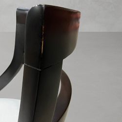 OPEN BOX: Piedmont Counter &amp; Bar Stool, White, Ebony Leg