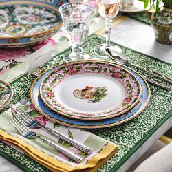 Famille Rose Turkey Salad Plates