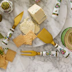 Famille Rose Cheese Knives, Set of 3