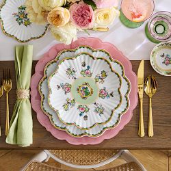 Famille Rose Scalloped Salad Plates