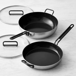 GreenPan™ Stanley Tucci™ Stainless-Steel Ceramic Nonstick 4-Piece Cookware Set