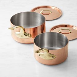 Mauviel M'250B Copper Saucepan Set, 2-Qt. &amp; 3.5-Qt.