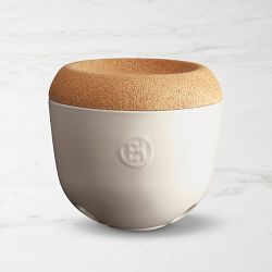 Emile Henry French Ceramic Garlic Pot, Clay