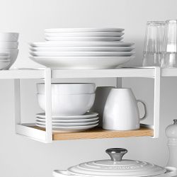 Hold Everything Under Cabinet Storage, White Powder Coat, Ashwood, 12"