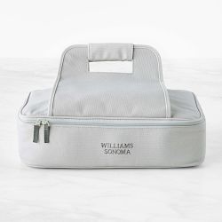 Hold Everything Insulated Small Rectangular Food Carrier, Solid Grey