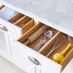 Hold Everything Adjustable Drawer Dividers, Set of 4, Ashwood