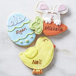 Personalized Giant Easter Assorted Sugar Cookies, Set of 3, Easter Delivery