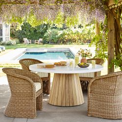 AERIN x Williams Sonoma Home East Hampton Dining Table &amp; Dining Chairs