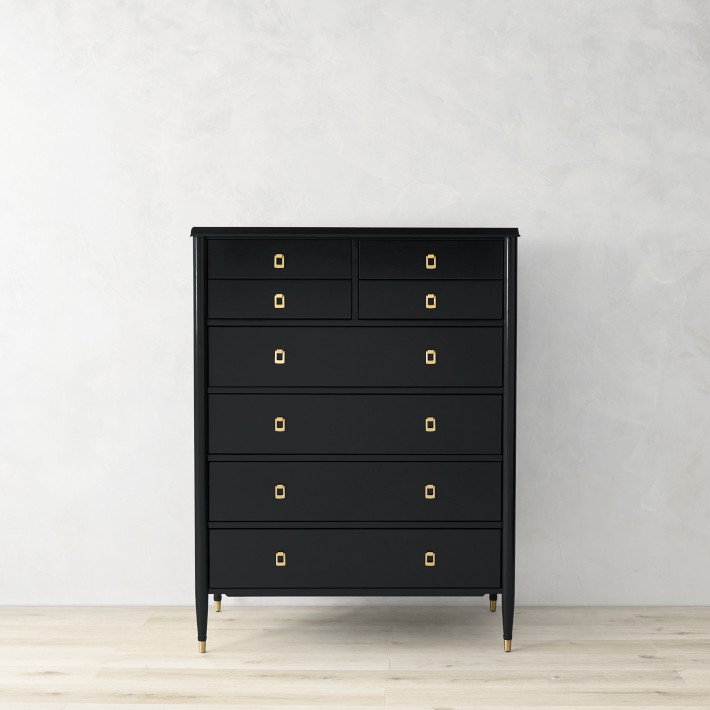 8 drawer black wood dresser 1Pc Contemporary 8 Drawer Dresser Black Finish Solid Wood Wooden Bedroom  Furniture Black Bedroom Contemporary Wood