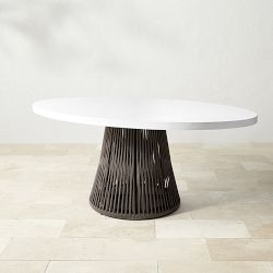 Pasadena Outdoor Fibrestone and Rope Oval Dining Table (72")