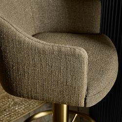 Harding Upholstered Pedestal Counter  &amp; Bar Stool