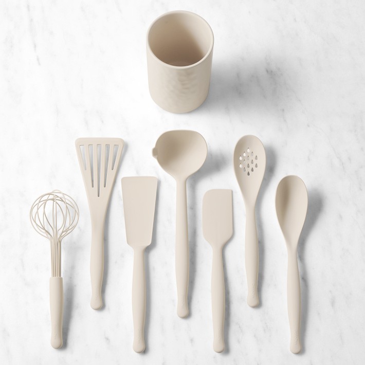 Premier Housewares Set 4 Misurini Pieghevoli In Silicone E PP – Giallo/Bianco, Salvaspazio Per La Cucina