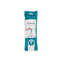 Brabantia PerfectFit Trash Bags, Code W, 1.3 Gallons (5L), 200 Trash Bags