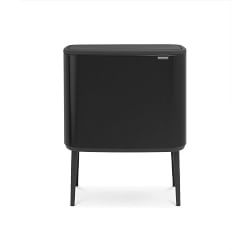 Brabantia Bo Touch Top Trash Can, 9.5 Gallon, Matte Black