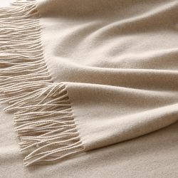 European Solid Cashmere Throw