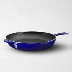 Staub Enameled Cast Iron Fry Pan, 12", Sapphire Blue
