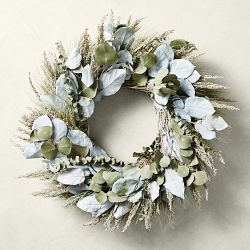 Painted Salal and Eucalyptus Wreath, 22"
