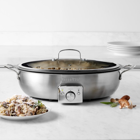 ロイヤルクイーンフライパン　8-Inch Gourmet Skillet GreenPan™ Premiere Electric Skillet | Williams Sonoma