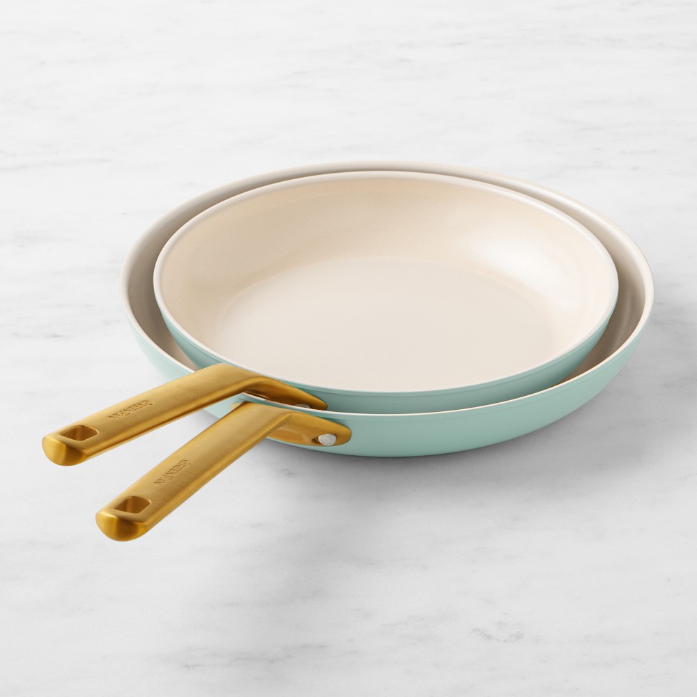 GreenPan™ Reserve Pro Ceramic Nonstick Fry Pan, Set of 2 - 10" & 12", Seaside