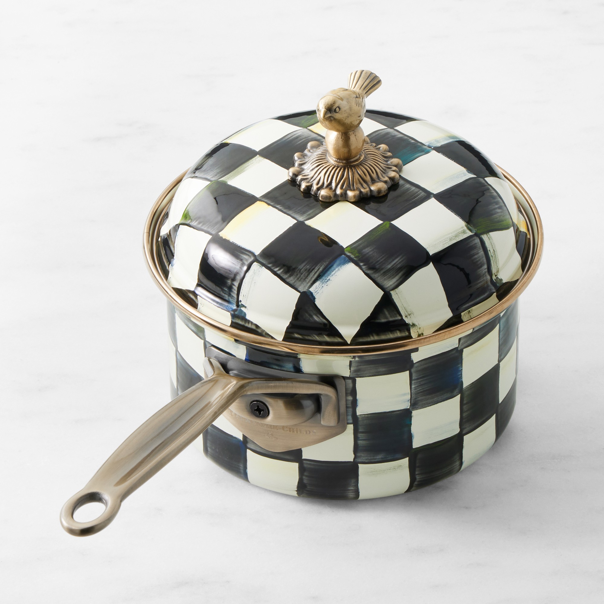 MacKenzie-Childs Courtly Check Saucepan | Williams Sonoma