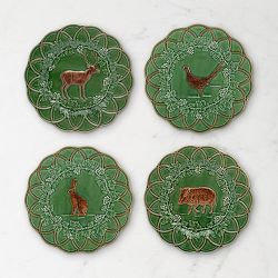 Bordallo Pinheiro Woods Salad Plates, Set of 4, Mixed