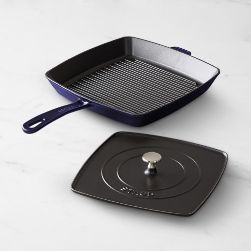 Staub Enameled Cast Iron Grill Pan & Press, 12