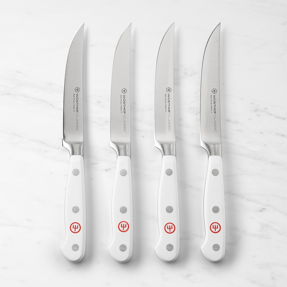 WÜSTHOF Classic Steak Knives, Set of 4 - White