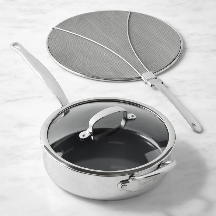GreenPan Premiere Max Stainless-Steel Ceramic Nonstick 4-Qt. Saute