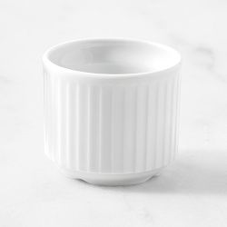 Pillivuyt Plisse Porcelain Egg Cups, Set of 4