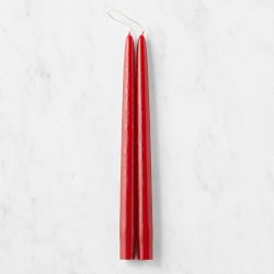 Taper Candles, Set of 2, 12", Crimson