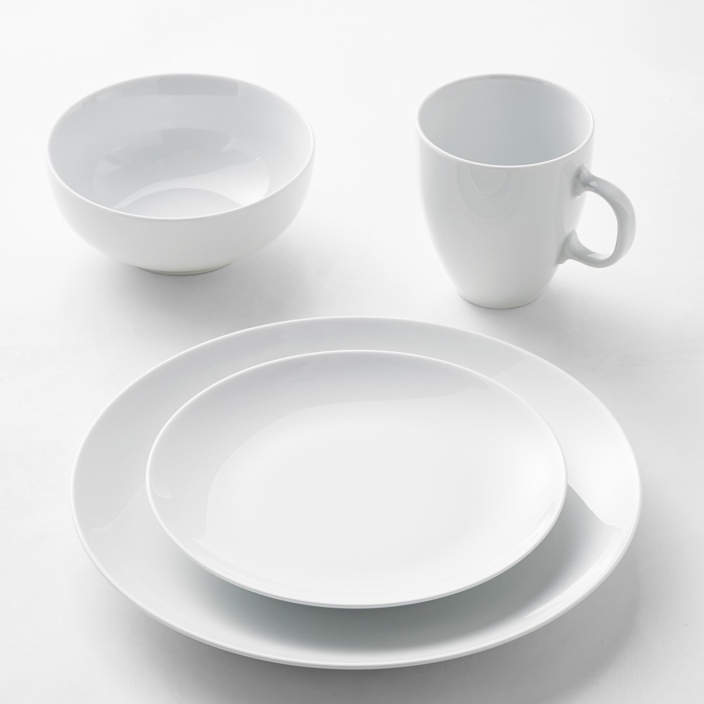 Pillivuyt Coupe Porcelain Dinnerware Sets - White
