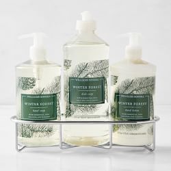 Williams Sonoma Winter Forest 4-piece Hand Soap, Hand Lotion, Dish Soap and Candle Kitchen Set
