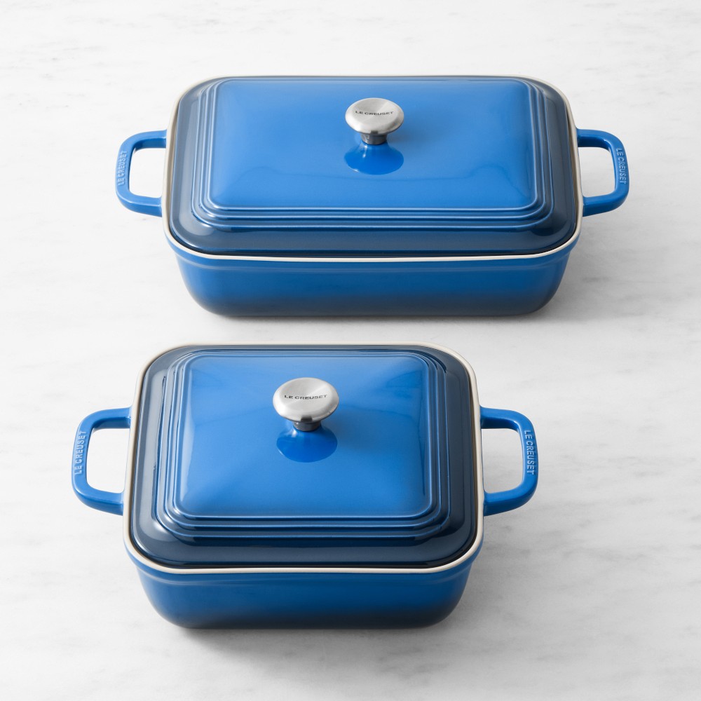 Le Creuset San Francisco Stoneware Covered Baker, Set of 4 - Lapis