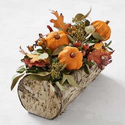 Fall in Love Wooden Log Live Centerpiece