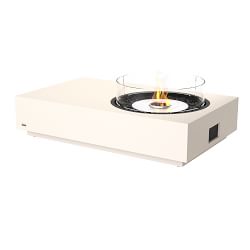 Larnaca Rectangular Fire Table, Bone, Bioethanol
