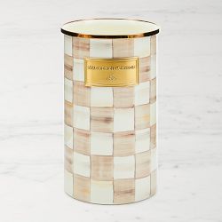 MacKenzie-Childs Mocha Check Enamel Utensil Holder