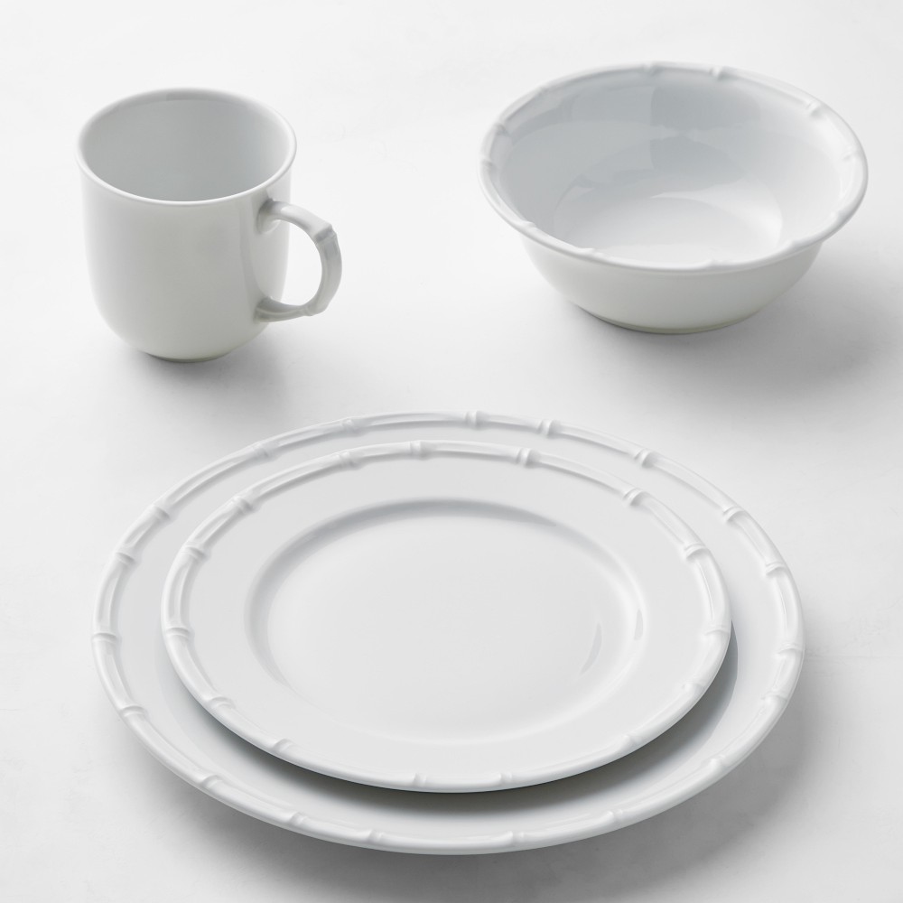 Pillivuyt Bamboo Porcelain 16-Piece Dinnerware Sets