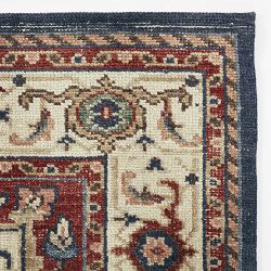 Estrella Hand Knotted Rug, Swatch, 18X18", Navy/Red