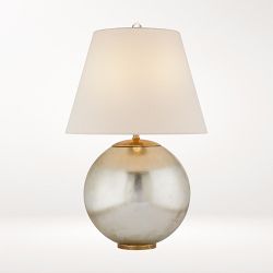 Morton Table Lamp, Burnished Silver Leaf