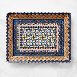 OPEN BOX: Sicily Ceramic Rectangular Platter, Yellow