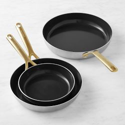 GreenPan™ GP5 Stainless-Steel Ceramic Nonstick 3-Piece Fry Pan Set