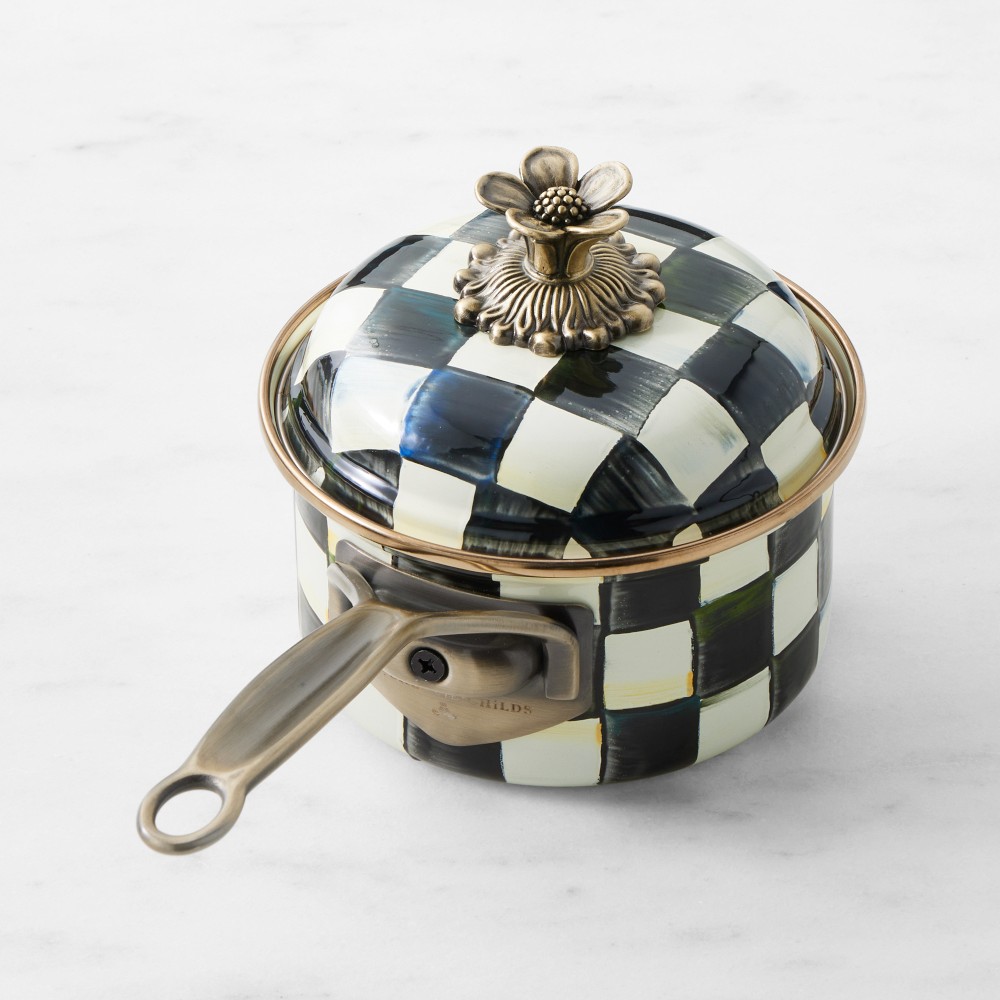 MacKenzie-Childs Courtly Check Saucepan | Williams Sonoma